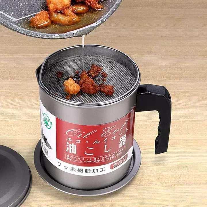 1.4L Kjøkken Rustfritt Stål Kjøkken Olje Filter Potte Skanto
