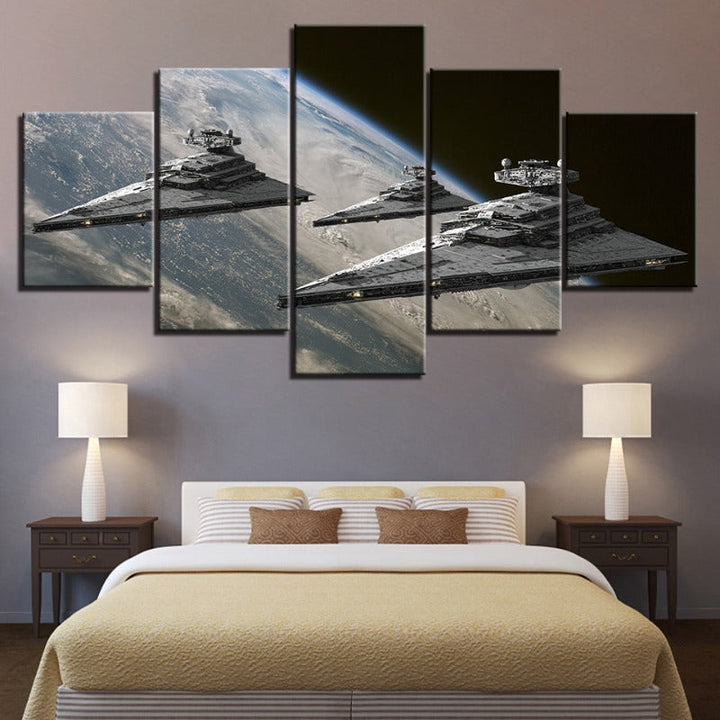 5 stk Fantastisk utsikt fra verdensrommet - lerret veggkunst maleri | Skanto