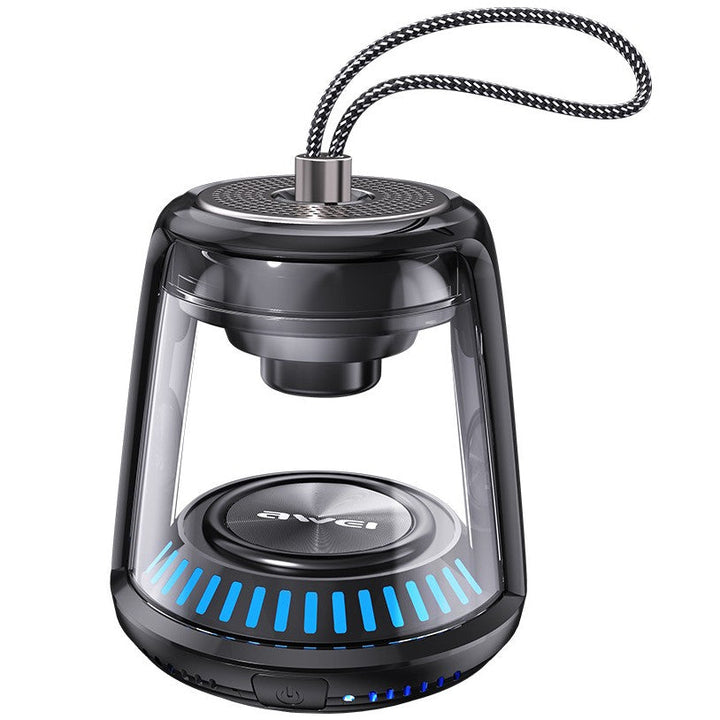 Skanto | Mini Trådløs TWS Høyttaler, med Bluetooth5.0, Stereo Lyd, IPX6 Vanntett & Kjølig Lys, for Bil, Hjem, Kontor & Mer (1-Pack)