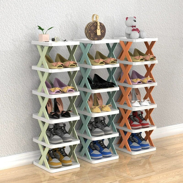 Foldbar Multi-Lags Skoholder, Skoplassering Hylle Organiser | Skanto