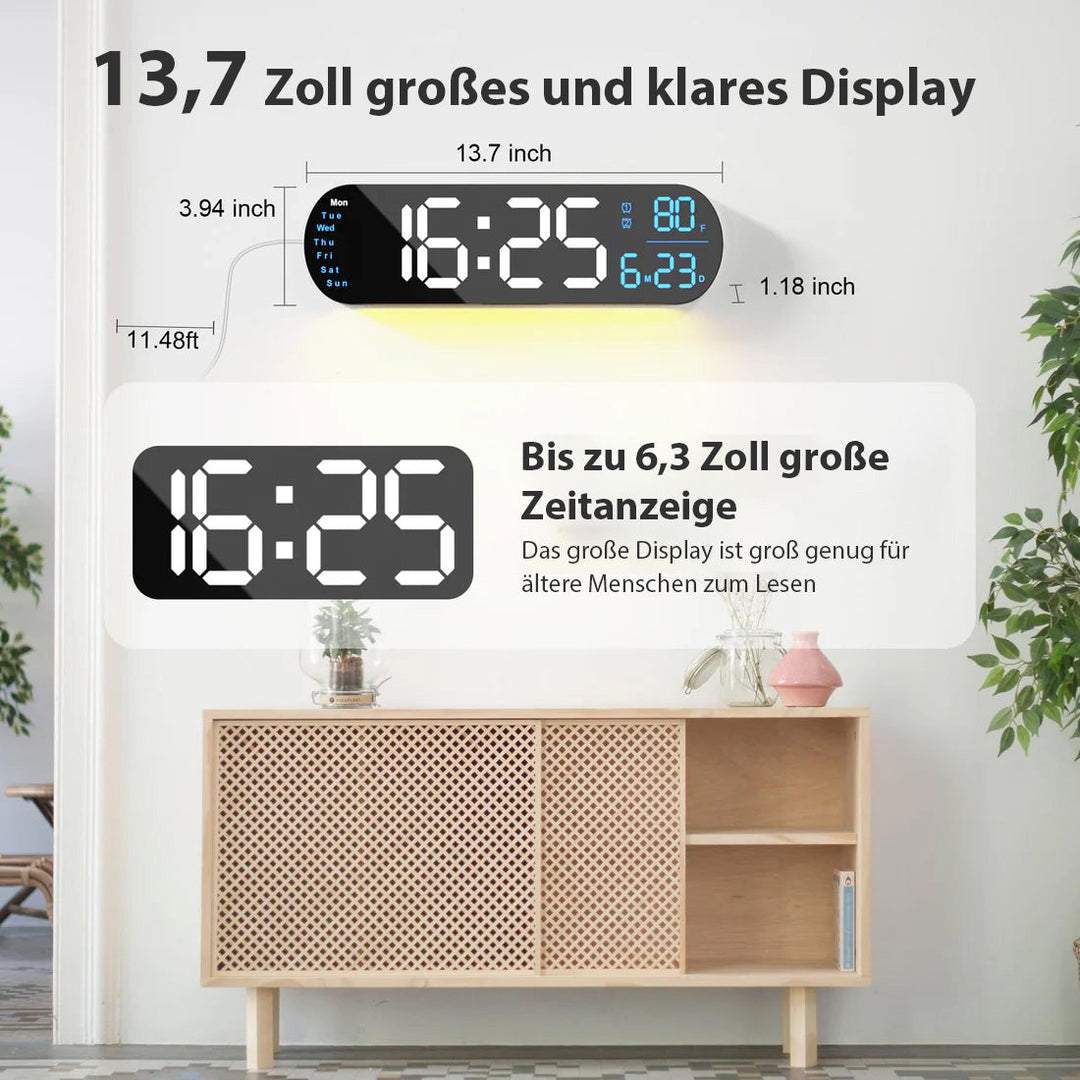 Saker multifunksjonelt klokke med LED-skjerm | Skanto