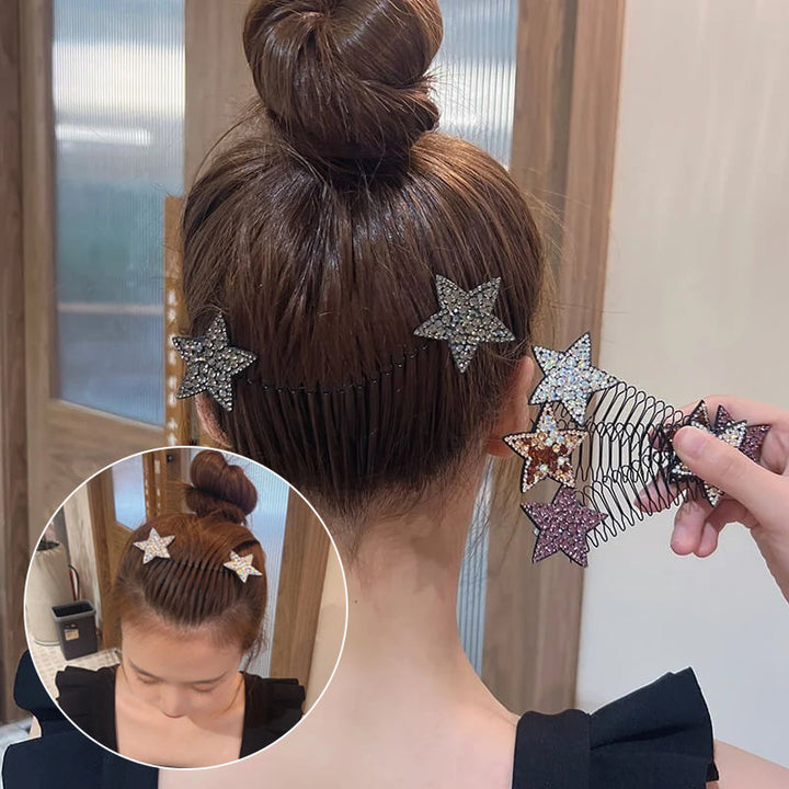 Rhinestone Star Hårkamssett (5 deler) | Skanto