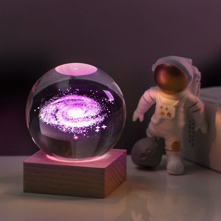 Skanto | 3D Galaxy Crystal Ball Nattlampe Dekorlampe