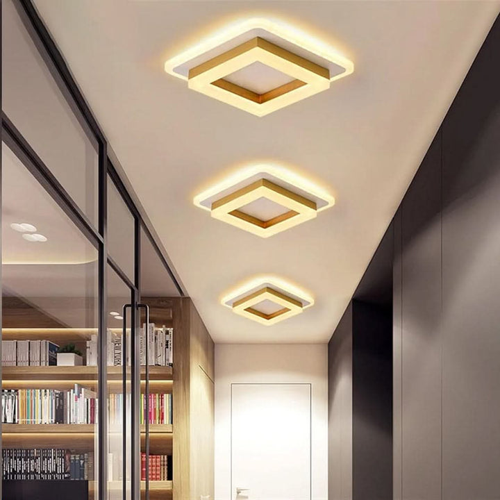 Quadratische LED-Deckenleuchte for moderne Innenräume