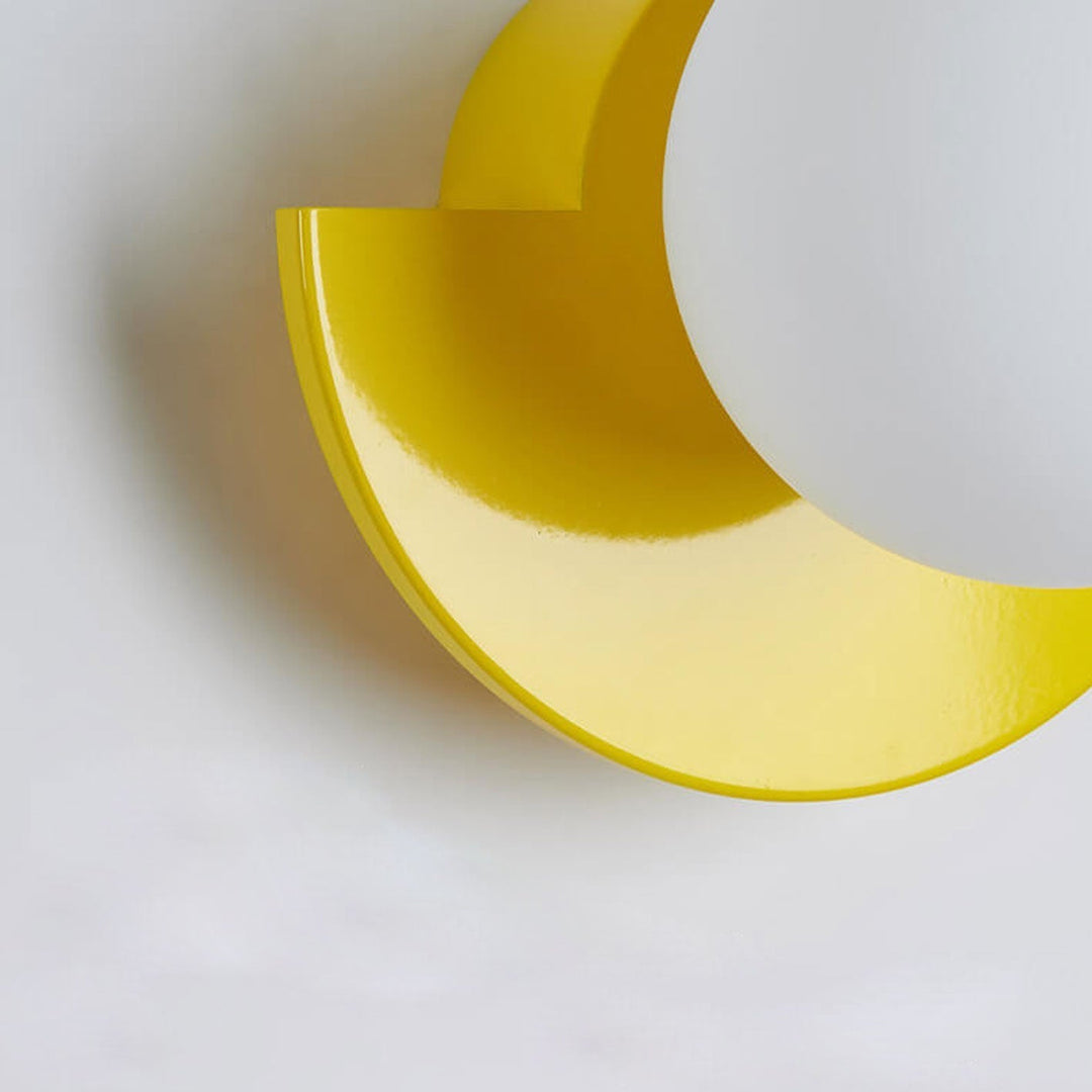 Skanto | Glass Globe Wall Light with Colourful Base