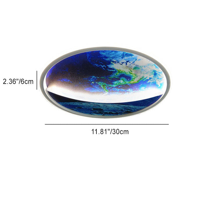 Skanto | Modern Art Deco Planet Earth Rund Silikon Jern LED Taklampe For Stue