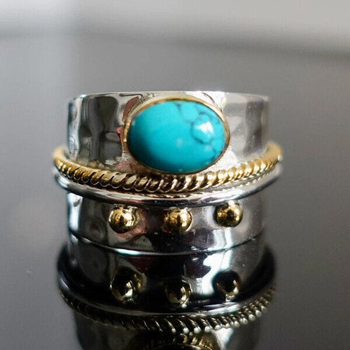 Skanto | Sterlingsølv Turkis Bred Ring
