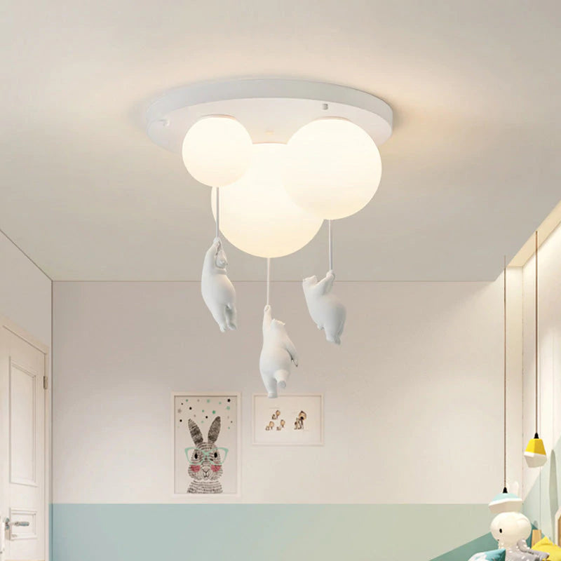 SkyDream Kids Taklampe med Bjørn og Ballong - Lekent Design og Energisparende LED-belysning | Skanto