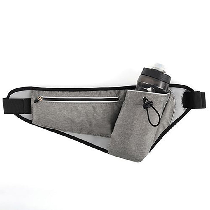 Skanto | Vanntett sports midjeveske med justerbar flaskeholder og nattreflekterende stripe, for løping, camping, jogging, fotturer, turer og mer