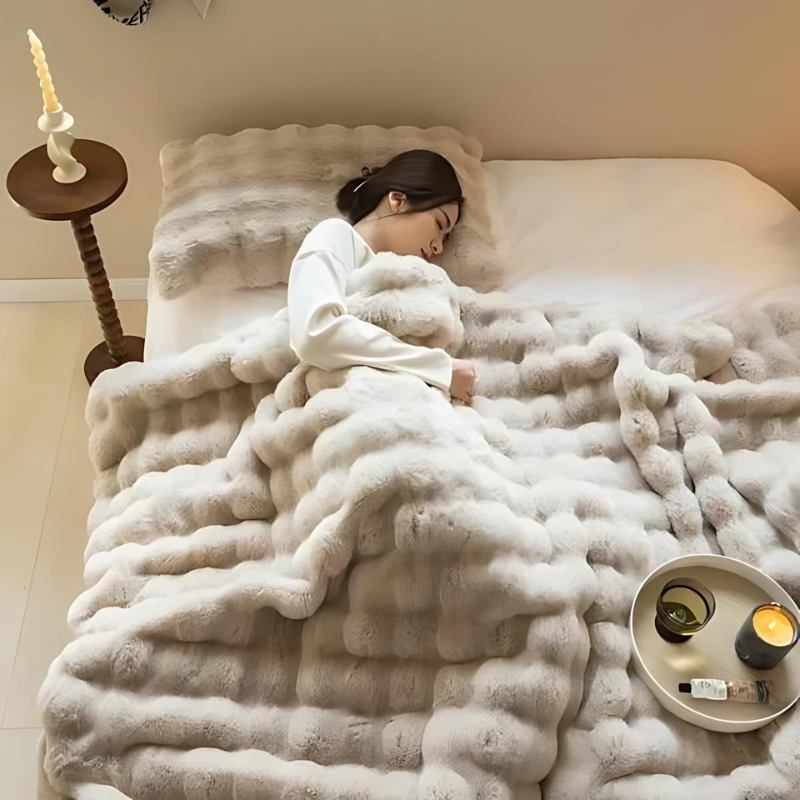 Skanto | Faux Fur Fleece Kaste Teppe