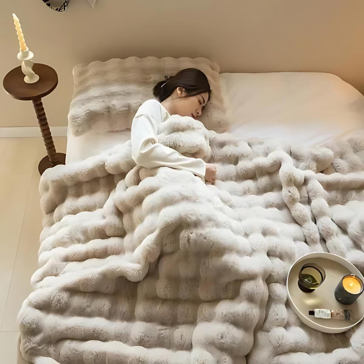 Skanto | Faux Fur Fleece Kaste Teppe