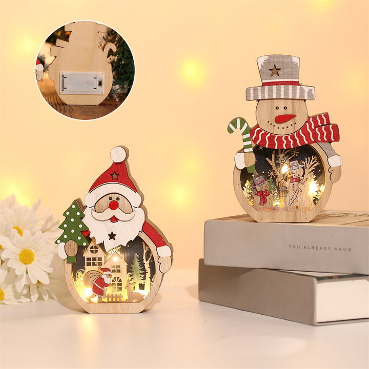Skanto | LED julekuler i tre med belysning