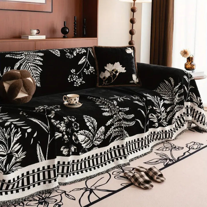 Skanto | Foliage Floral Chenille Sofa Cover