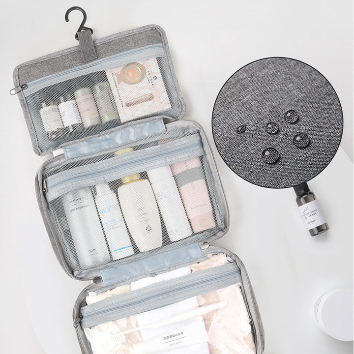 Skanto | Travelique Reiset kosmetikkorganisator | Kompakt & Vannavvisende | Med 4 Rom & 360° Hake | For Kvinner & Menn