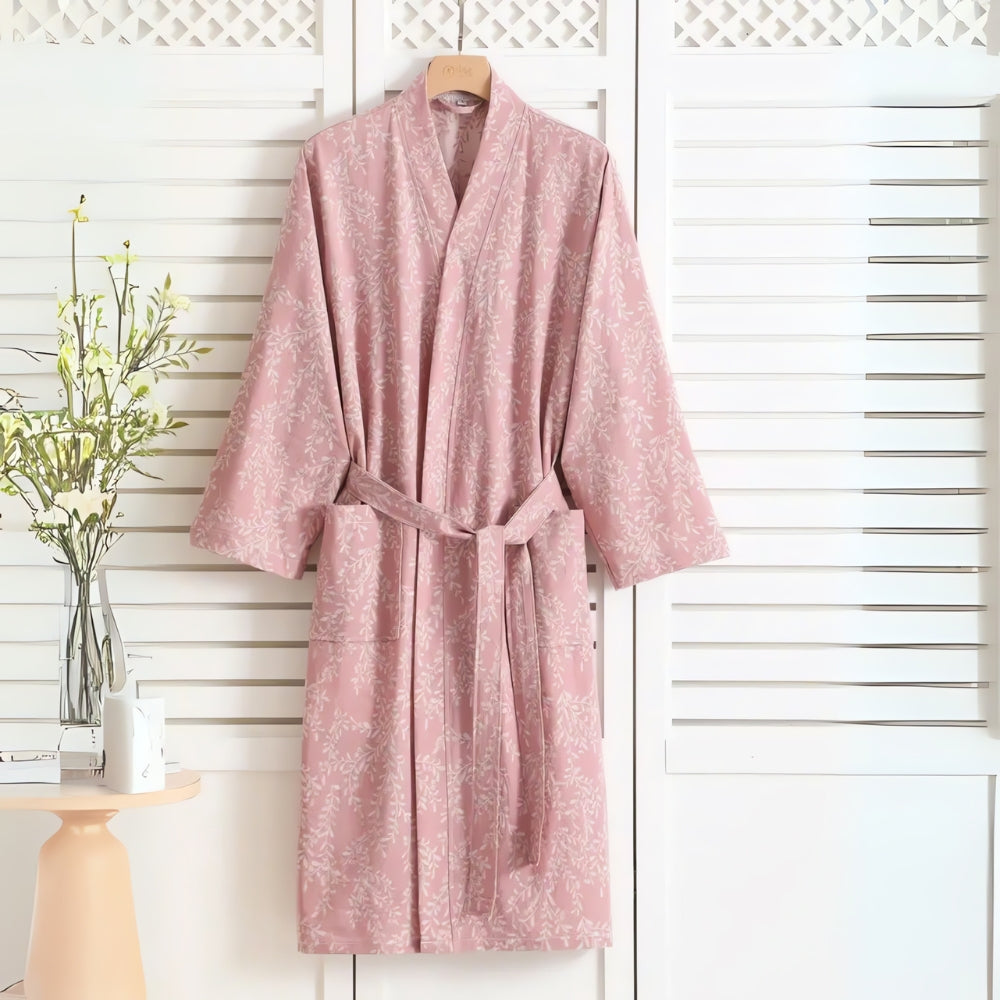 Skanto | Fjærlett Jacquard Bomull Badekåpe