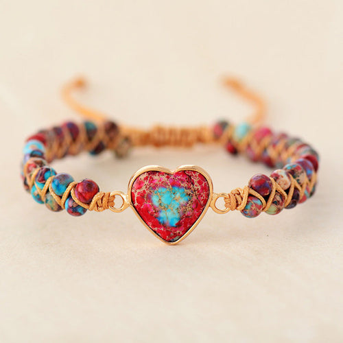 Skanto | Passionate Heart-Jasper Armbånd