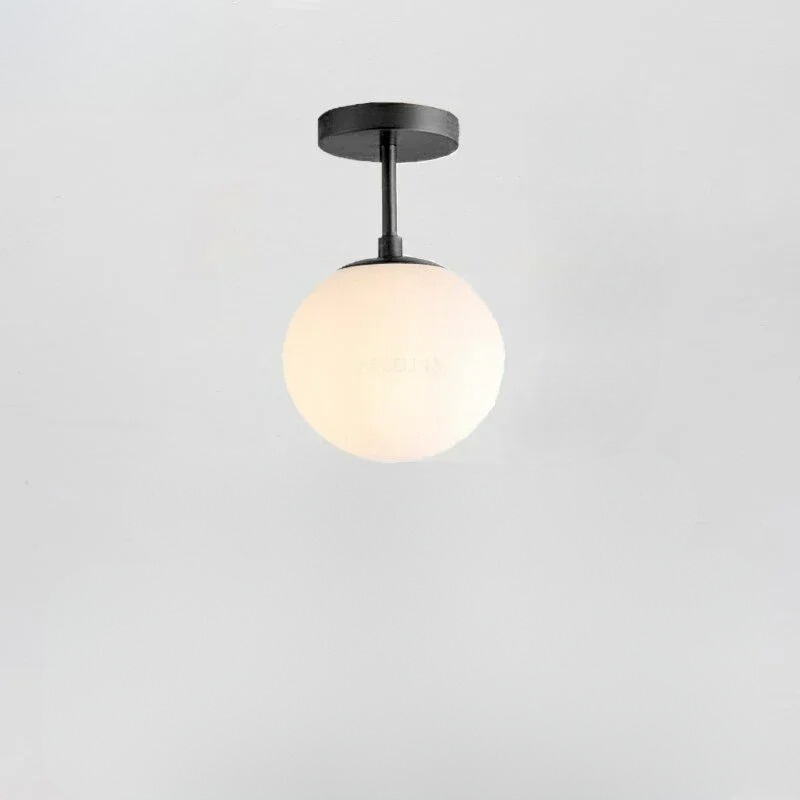 Skanto | Taklampe i nordisk stil laget av glass – Elegant hvit kule for ethvert rom