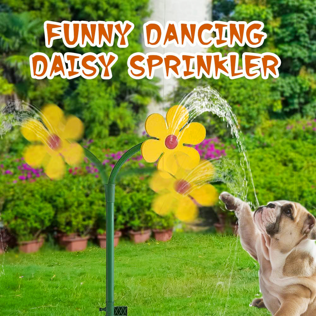 Skanto | Dansende Daisy Sprayler – Morsom Gress Sprayler for Hage og Kjæledyr