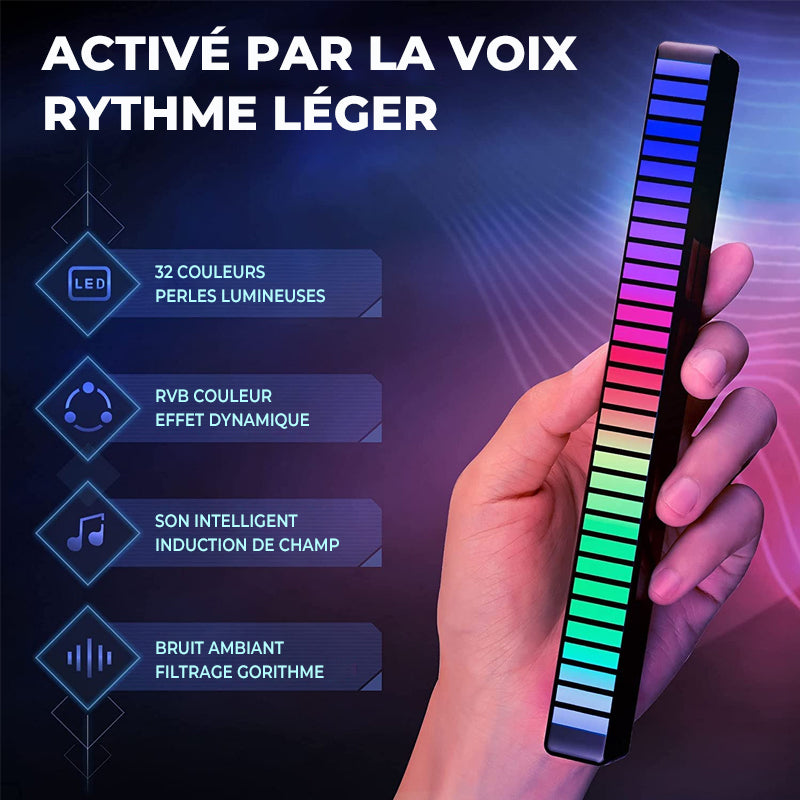 Lydaktivert RGB lyslist trådløs | Skanto