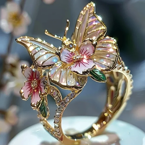 Butterfly flower ring | Skanto