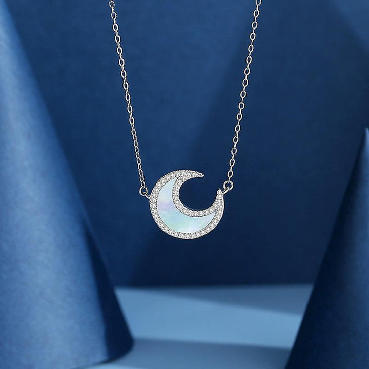 Skanto | Mote Rhinestone Måne Halskjede