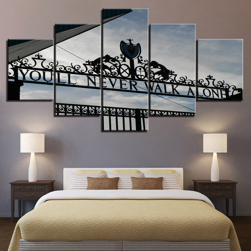 "You'll Never Walk Alone" 5 Piece Canvas Wall Art Painting | Skanto
