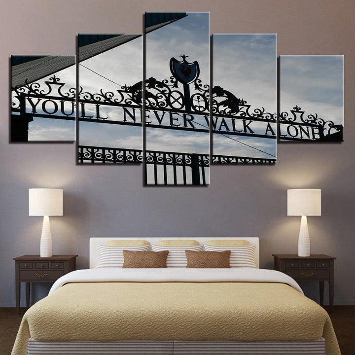 "You'll Never Walk Alone" 5 Piece Canvas Wall Art Painting | Skanto