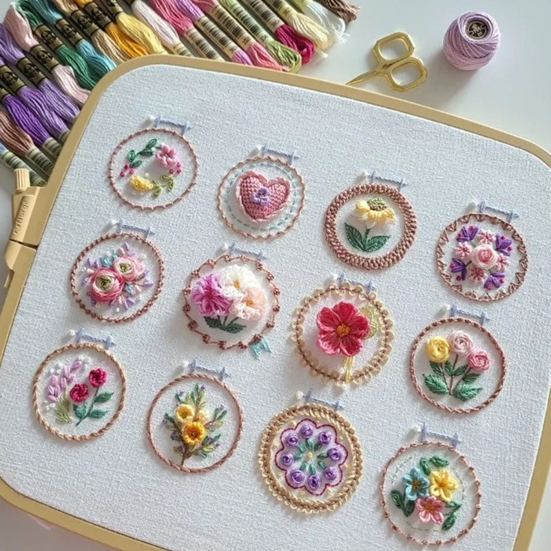 Skanto | Lite Blomster Ramme Stitch Sett