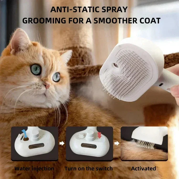Pet Steam Brush with Steam Cleaning | Skanto