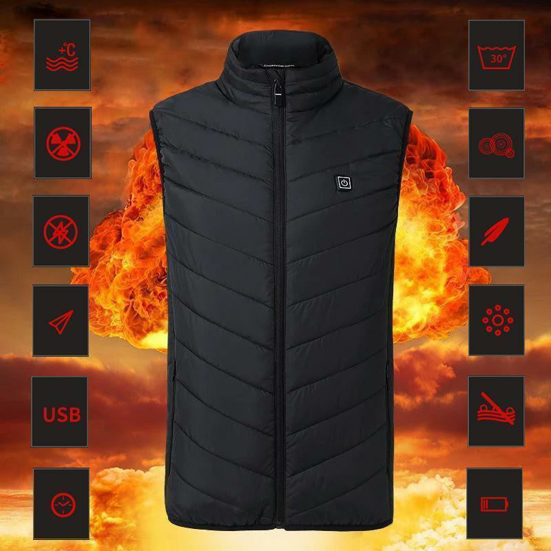 Skanto | Oppvarmet Jakke, Vinter Varme, USB Ladet