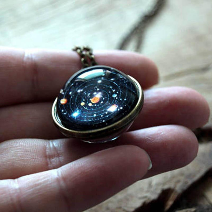 Skanto | Dobbeltsidig Glass Galaxy Halskjede