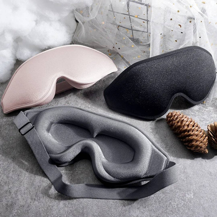 DreamSeal 3D Søvn Øyemasker | Lysblokkerende Maske - Søvn Blindfold - for Reiser - Meditasjon - Insomni - Dyp Søvn - Justerbar Stropp Skanto
