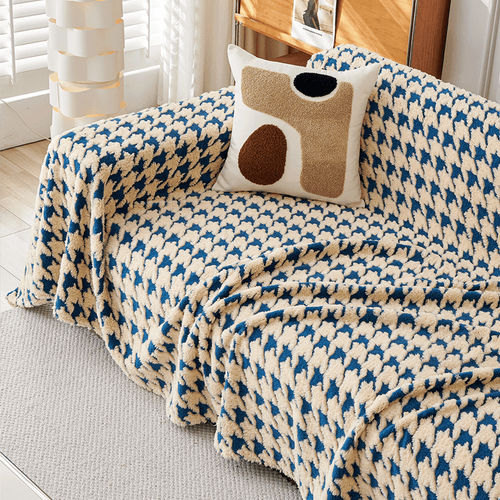 Koselig Houndstooth Sofatrekk - Moderne, Stilig & Holdbar Sofabeskyttelse | Skanto