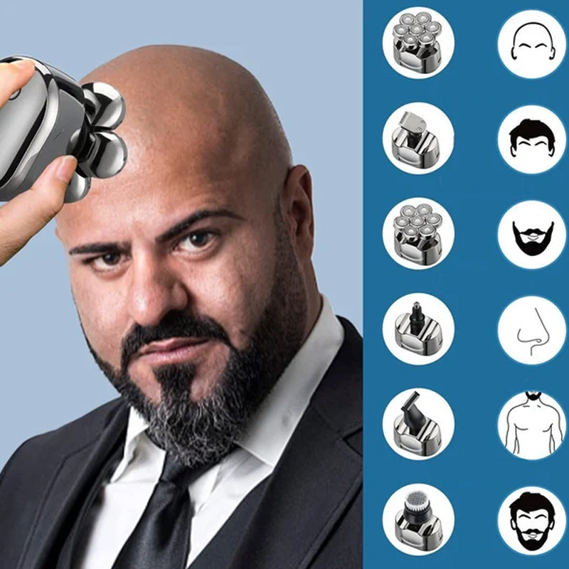 Skanto | 8D Oppgradert LED-skjerm 10 i 1 Multifunksjonell Barbermaskin
