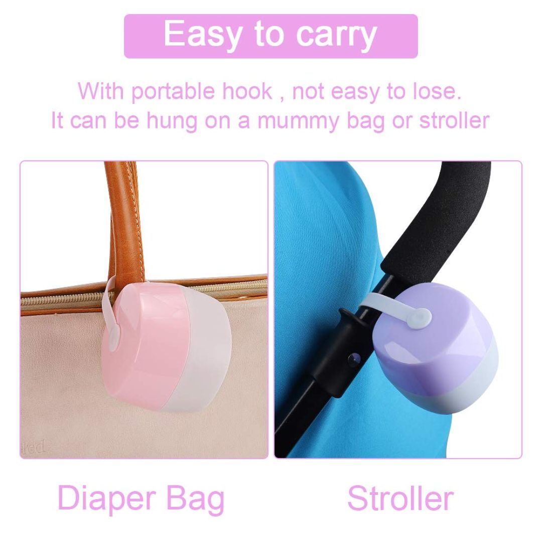 Norvo | Smokkeboks med lokk – Hygienisk oppbevaringsboks for smokker & brystvorter