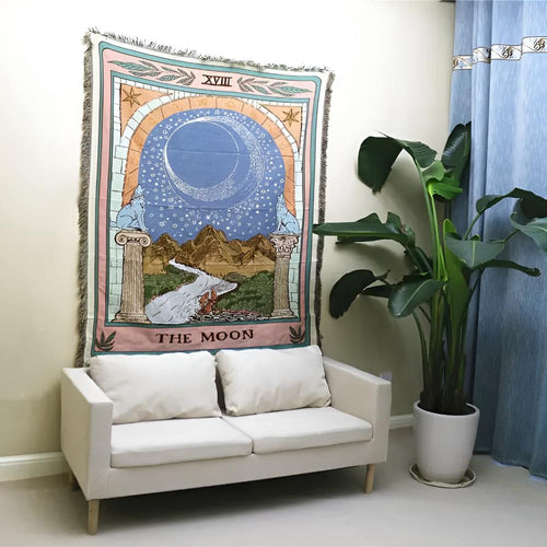 Skanto | Moon Tarot Tapestry Blanket
