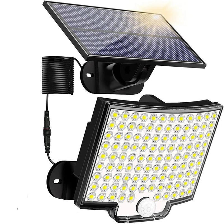 Skanto | 106 LED Utendørs Solenergi Sikkerhetslys med Bevegelsessensor – Vanntett Vegglampe for Hage, Innkjørsel & Patio