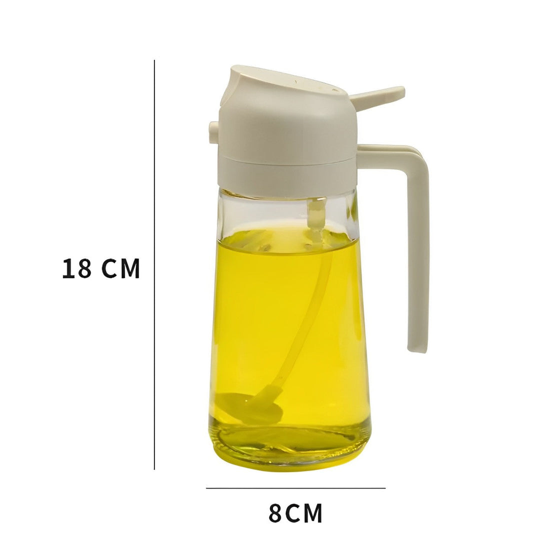2-i-1 Olivenolje Dispenser og Spray for Matlaging, Salat, Steking og BBQ Skanto