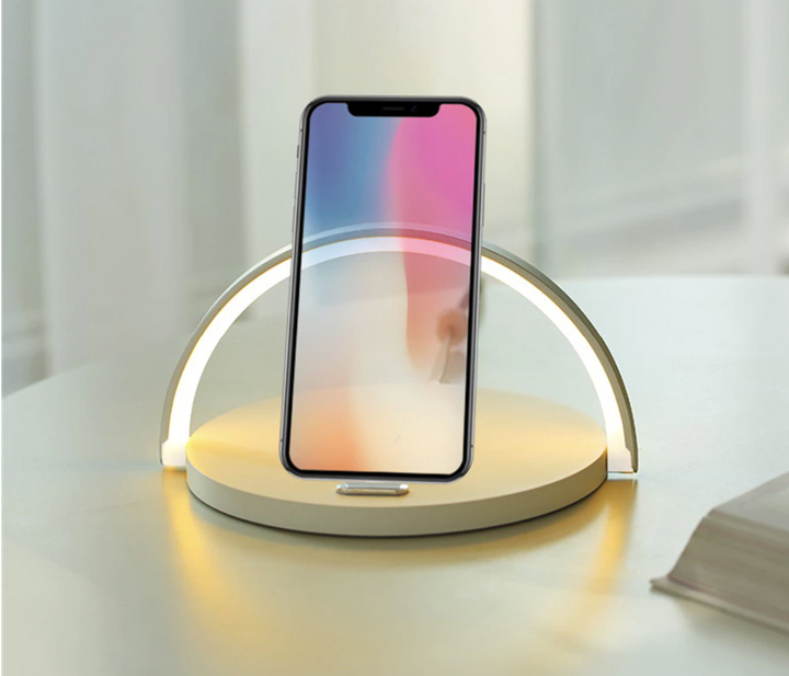 Bowlight Design™ - Stilig 3-i-1 Nattlys med Qi-lader Skanto