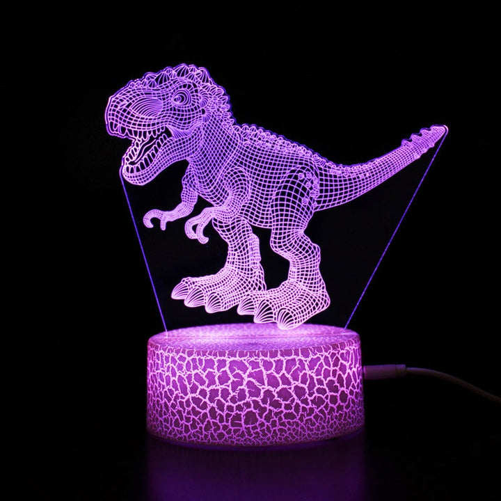 Nattelys LED farge dinosaur med fjernkontroll flere stilarter | Skanto