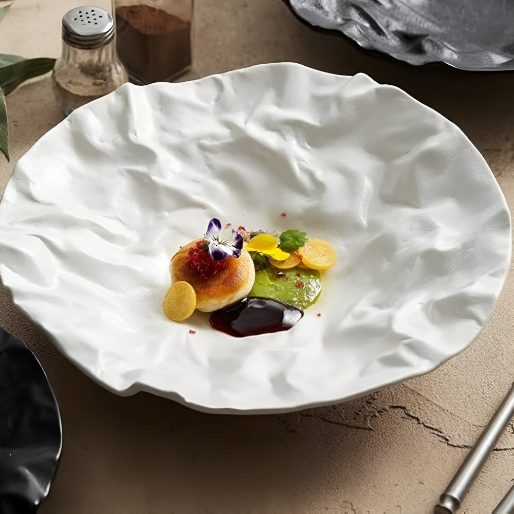 Skanto | Håndlaget krøllet papir keramikkplate