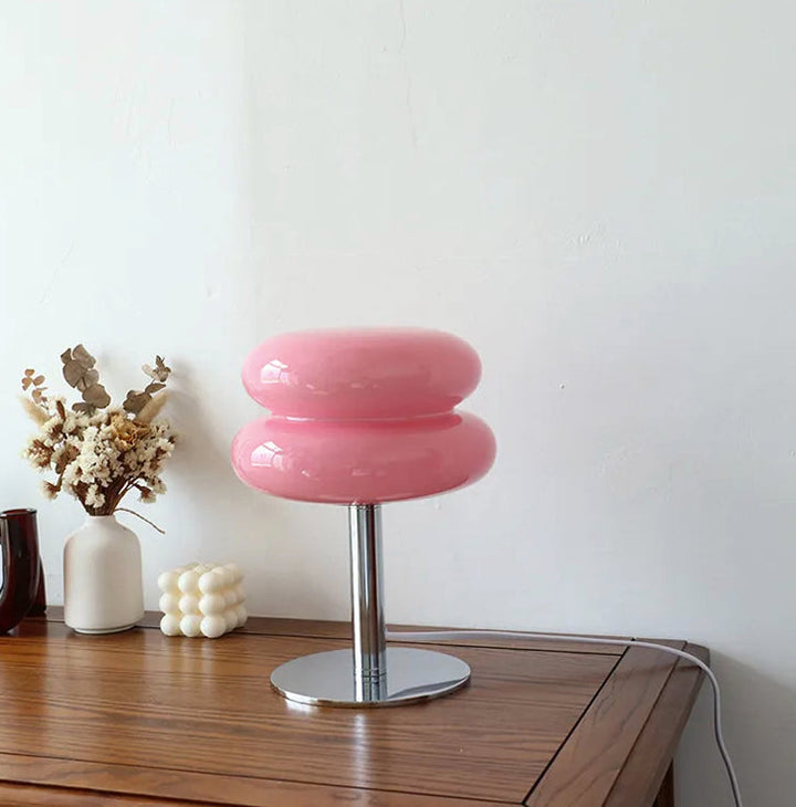 LueurRose – Retro Bordlampe med Dimmer LED og USB Skanto