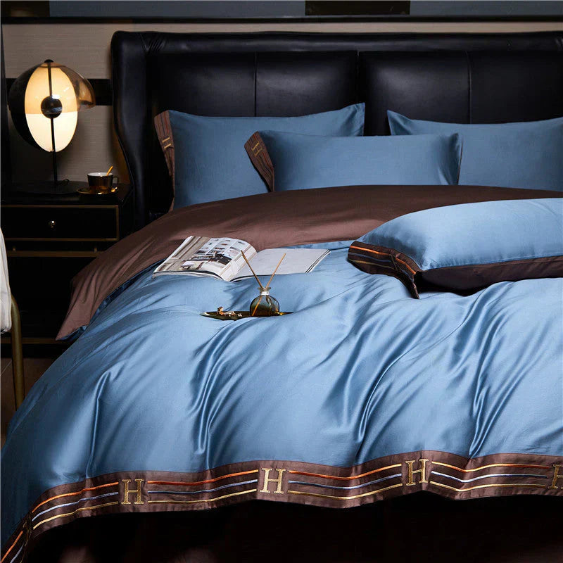 Skanto | Luksus Satin Kattong Dynetrekk Sett for Soverom
