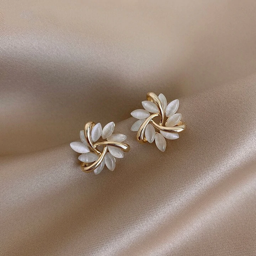 Chic Opal Floral Stud Øredobber Skanto
