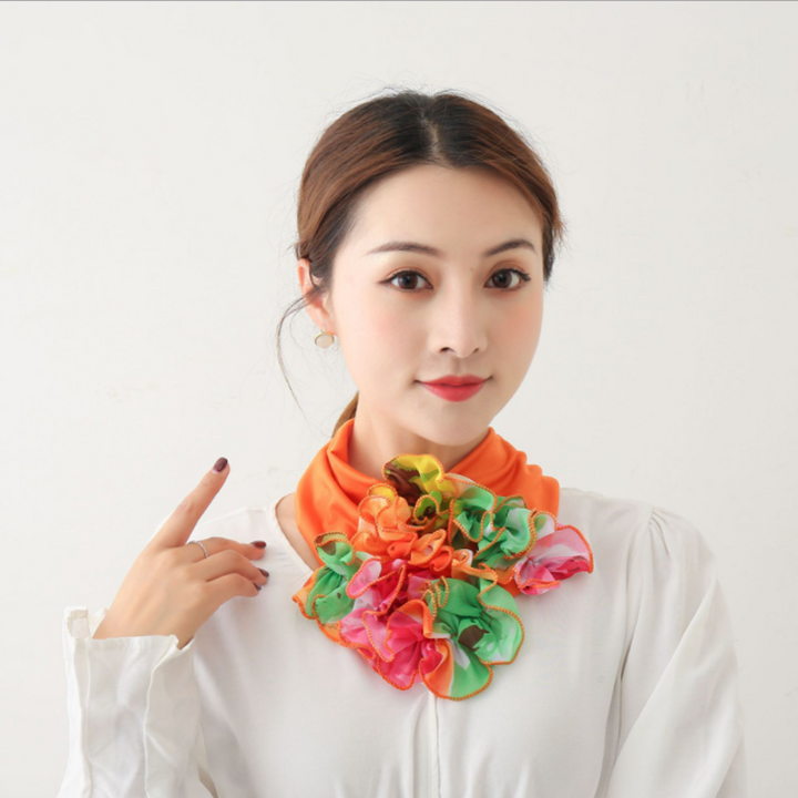 Skanto | Fashion Blonde Skjerf Blomst Krage