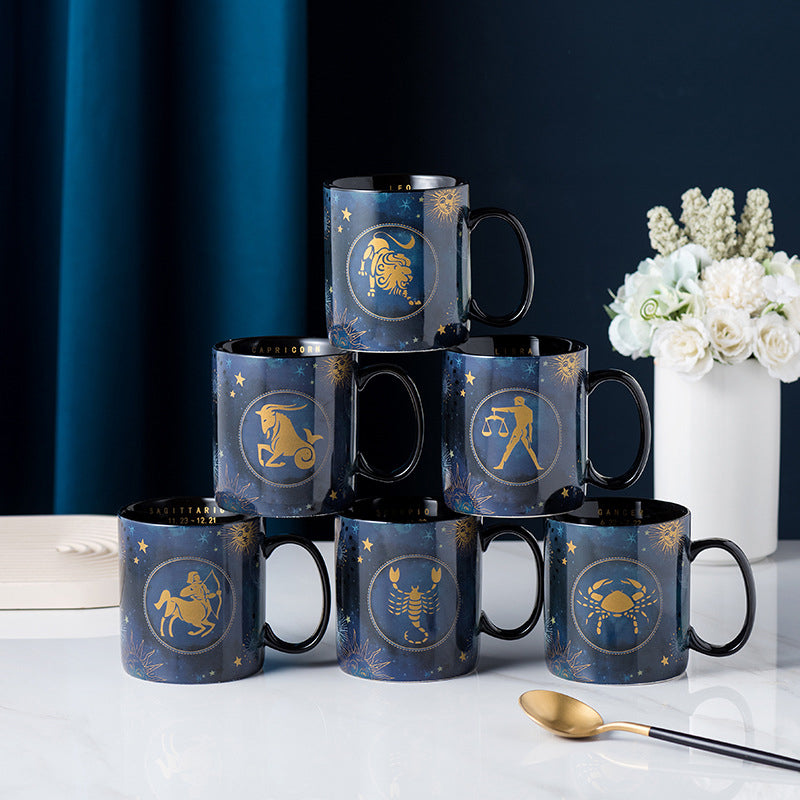12 Konstellasjoner Kopp Kobalt Blå Keramikk Kaffeekopp | Skanto