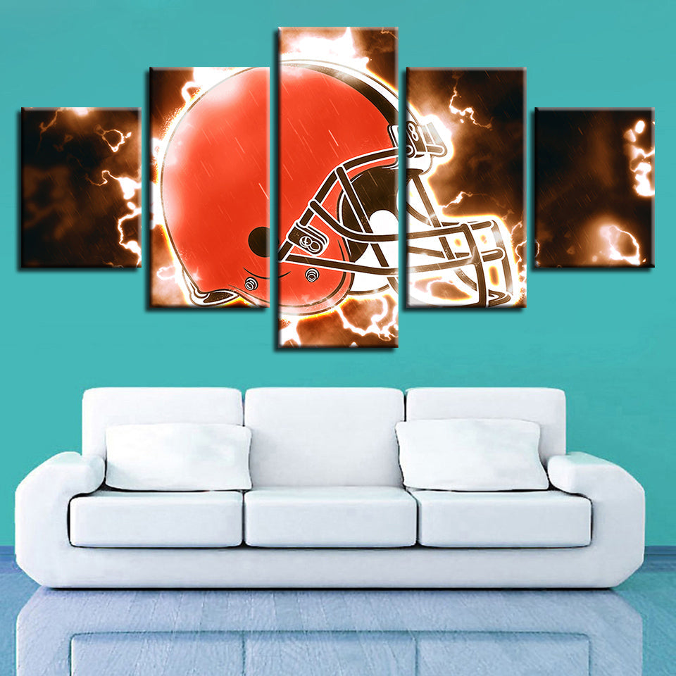 Cleveland Browns 5 stk - lerret veggkunst maleri | Skanto