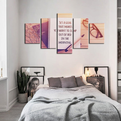 5-delt inspirerende kunstverk - lerret veggkunst maleri | Skanto
