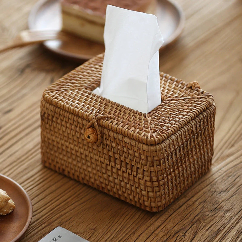 Woven Rattan Tissue Holder | Skanto