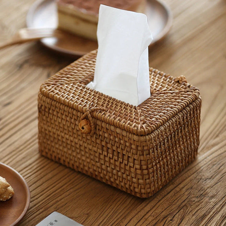 Woven Rattan Tissue Holder | Skanto